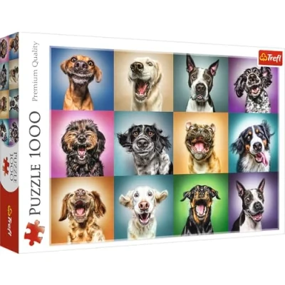 Image of Trefl 10462 Ritratti di cani divertenti 1000 Elements, DIY, Creative Entertainment, Gift, Fun, Classic Puzzles, Funny Dog Portraits, Lustige Hundeporträts