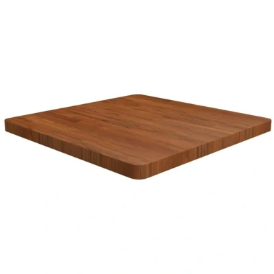 Image of vidaXL Square Table Top Dark Brown 70x70x4cm Treated Solid Wood Oak