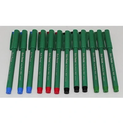 Image of Pentel R50 Rollerball Pens, 0.4mm 3x Black / Blue Red Green