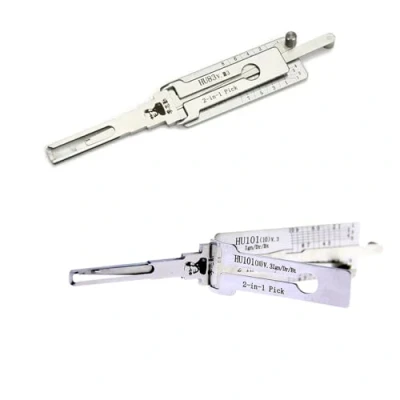 Image of 2 Piece HU83 HU101 LiShi in 1 Auto Lock Pick and Decoder for Car, Car Key Reader, Professional Locksmith Tools