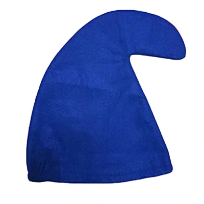 Image of jokeshop Garden Gnome Curly Hat Seven Dwarf/Dwarves Smurf Hats Fairytale Fancy Dress Costume (Blue)
