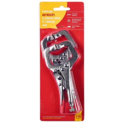 Image of Amtech D2080 2 Piece Mini C clamp Set