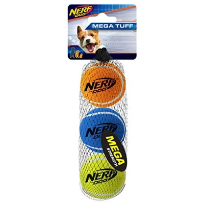 Image of Nerf Dog Mega Strength Tennis Balls Toy, Small, Pack of 3