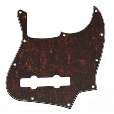 Image of KAISH 5 String J Bass Style Pick Guard Pickguard Scratch Plate for USA/Mexico Jazz made in USA/Mexio Red Tortoise