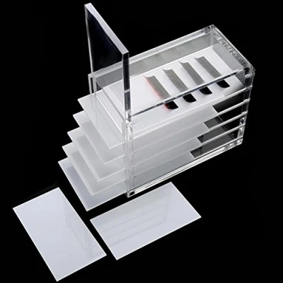 Image of 5 Layers eyelash Storage Box, Acrylic extensions Box Makeup Organizer Eyelashes Glue Pallet Holders Clear Grafting