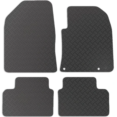 Image of Carsio Rubber Car Mats For Kia XCeed 2019+ Onwards Tailored Fit Floor Mat Set Complete Accessory Black Custom Fitted All Weather &amp; Heavy Duty, Anti Slip Backing with Clips