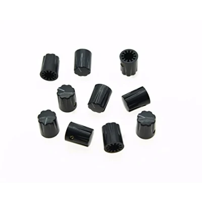 Image of DoproKAISH 10pcs Black Guitar Scalloped Edge Amplifier Knob Cylinder Effect Pedal Knobs