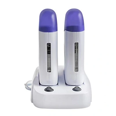 Image of Wax Heater Electric Waxing Warmer Machine Double Depilatory Roll for Hair Removal on Kit