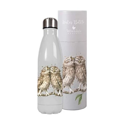 Image of Wrendale Designs &#039;Birds Of A Feather&#039; Owl 500ml Water Bottle