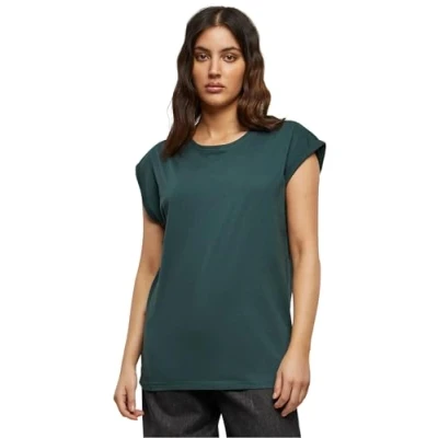 Image of Urban Classics Extended Shoulder Basic Tshirt, Women&#039;s, Size: XS, Bottlegreen
