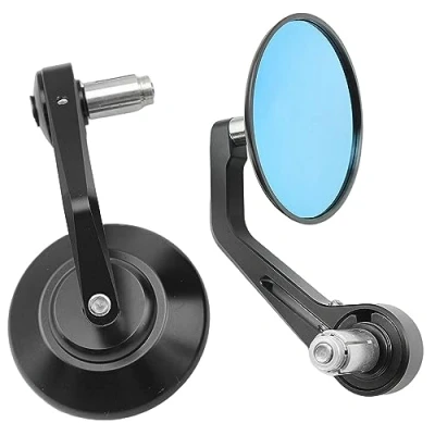 Image of Rearview Round Mirrors Compatible For TRIUMPH Trident 660 2021 2022 2023 Motorcycle Handlebar Bar Ends Rear View Left Right Side Mirror