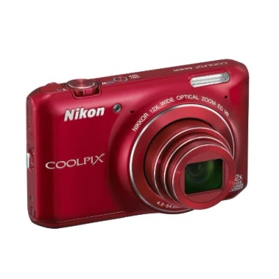 Image of Nikon COOLPIX S6400 Compact Digital Camera Red (16MP, 12x Optical Zoom) 3 inch LCD (Renewed)