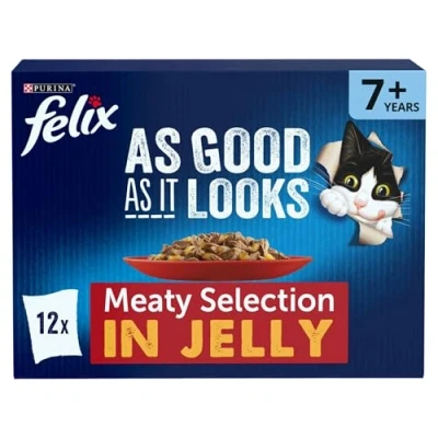 Image of FELIX As Good it Looks Senior 7+ Meat in Jelly Wet Cat Food 12x85g