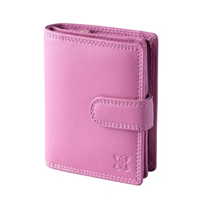 Image of Lakeland Leather Ladies Small Tab Purse in Soft Pink Mauve