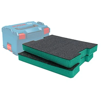 Image of Shadow Foam Easy Peel L BOXX Insert [Twin Pack] Customisable for Bosch/Sortimo Systems Ideal Lean, 5S, Kaizen &amp; Custom Organisers (30mm, Teal)