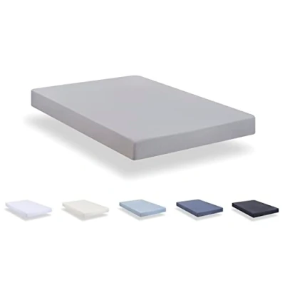 Image of Todocama Fitted sheet made from extra soft brushed microfibre. (Bed 160 x 190/200 cm, Light Grey)