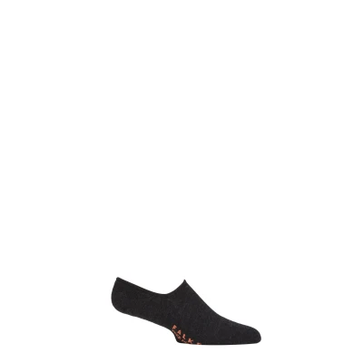 Image of Mens 1 Pair Falke Keep Warm Virgin Wool Trainer Socks Anthracite Melange 9.5 10.5