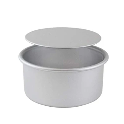 Image of PME LBR123 Anodised Aluminium 3 inch Deep Round Cake Tin With Loose Base, 12&quot; (305mm), Silver