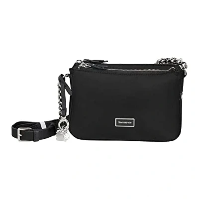 Image of Samsonite Karissa 2.0 Shoulder Bag with 3 Compartments, 23 cm, Black (Eco Black)