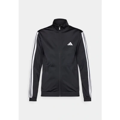 Image of adidas Sportswear Tricot Stripes Track Training jacket, Women&#039;s, Size: XXL, Black/white