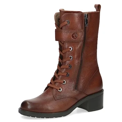 Image of Caprice Women&#039;s 9 26106 41 Flat Ankle Boots, Cognac Nappa, 4 UK