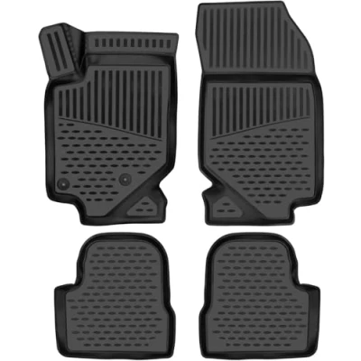 Image of Element EXP.ELEMENT3D02505210k 3D Rubber Floor Mats for Opel Corsa F 2019 Hb 4 Piece Set Black