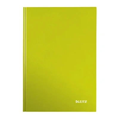 Image of Leitz A5 Hard Cover Notebook, Green (80 Sheets, Ruled, 90 gsm Ivory Paper, Wow Range)