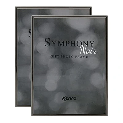 Image of Kenro Box of 2 Symphony Noir Luxury Plated Metal Photo Frame 7x5 Inch / 13x18cm SYN1318