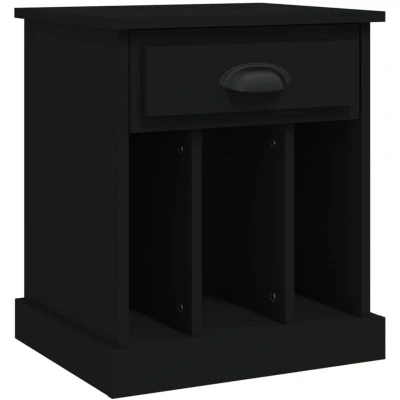 Image of vidaXL Bedside Cabinet Black 43x36x50 cm