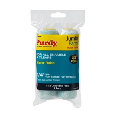 Image of Purdy 140624040 2 Pack Mini Roller Replacements 4 1/2 Cover 1/4 inch, Multicolor, One Size