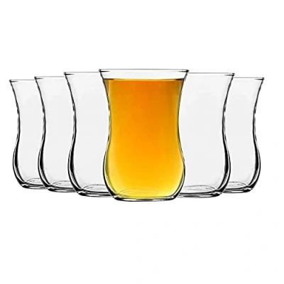 Image of 6x 115ml Klasik Glass Turkish Tea Cups By LAV