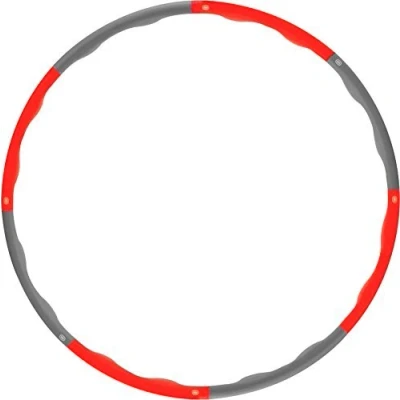 Image of TnP Accessories Weighted Hula Hoop For Adult Fitness Foam Padded Exercise Hulahoop Sport Professional 1kg (Grey+Red)