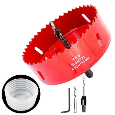 Image of 110mm hole saw and Accessories dust Bowl 2PCS set,LAIWEI collector for all saws up to 125mm cutting diameter