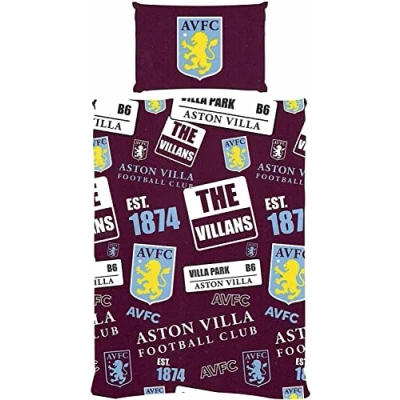 Image of FOCO Aston Villa FC Patch Single Duvet