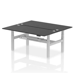 Image of Air B2B 1800x800mm Height Adjustable 2P Bench Desk CP Black/Silver