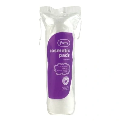 Image of Pretty Cotton Wool Cosmetic Pads Round 80 Pack