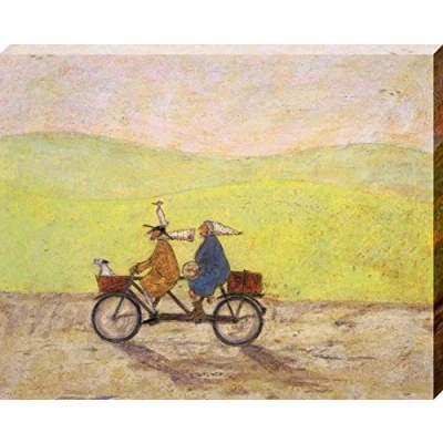 Image of Sam Toft Grand Day Out Canvas Print, Cotton, Multi Colour, 40 x 50 cm
