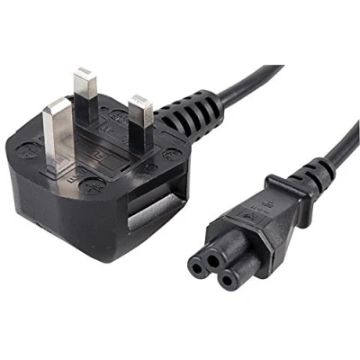 Image of Pro Elec PE01098. 2.5A C5 to UK Plug mains Lead, 1.5 m