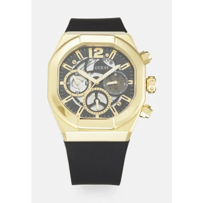 Image of Guess Clutch Exclusive Watch goldcoloured/black, Men&#039;s, Size: One Size, Gold coloured/black