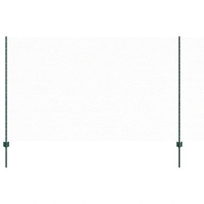 Image of vidaXL Fence Posts 5 pcs U Channel Green 140 cm Steel