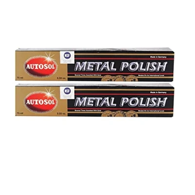Image of 2x Autosol Metal Polish and Chrome Aluminium 75ml 3.33 oz FRESH STOCK