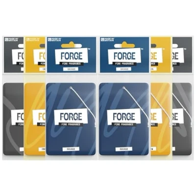 Image of Car Air Fresheners for Men Luxury Perfume Six Pack (Savage x 2, One Billion Ventus 2) Long Lasting Scents &amp; Odour Eliminators Premium Hanging Auto Deodoriser Fresh Smell Made In UK