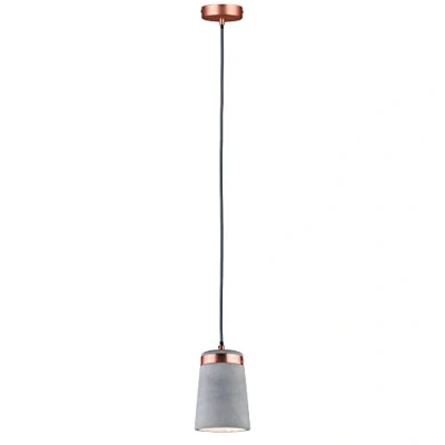 Image of Paulmann 79617 Neordic Stig Pendant luminaire max. 1x20W lamp for E27 Lamps Ceiling Grey/Copper matt 230V Concrete/Metal Without