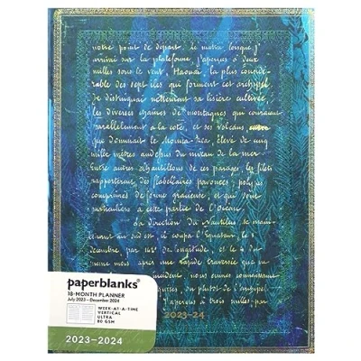 Image of Paperblanks 18 Month Softcover Flexi Diaries 2023 2024 Verne, Twenty Thousand Leagues Vertical Ultra (180 x 230 mm)