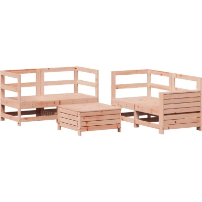 Image of vidaXL 5 Piece Garden Sofa Set Solid Wood Douglas Fir