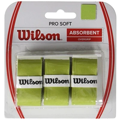 Image of Wilson Overgrip, Pro Soft Unisex, Green, Pack of 3, WRZ4040LI