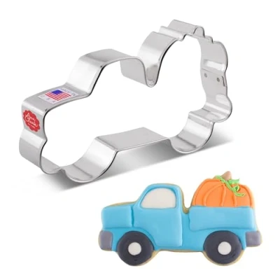 Image of Ann Clark Cookie Cutters Halloween Harvest Truck with Pumpkin Cutter, 12.7 cm