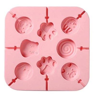Image of Silicone Lollipop Cake Mold Ice Candy Chocolate Baking Tool with 20 Sticks (Mixed)