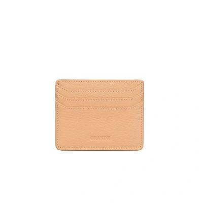 Image of grande 3633 Genuine Leather Card Holder for Women and Men Super Slim Minimalist Small Snap Wallet (Cookie)