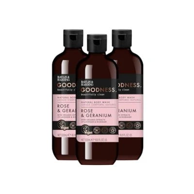 Image of Baylis &amp; Harding Goodness Rose Geranium 500ml Body Wash